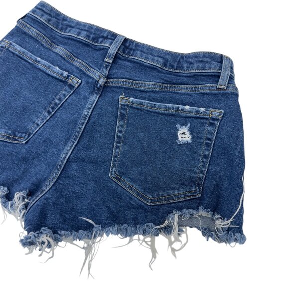 Forever 21 Premium Womens Distressed Denim High-Waisted Short Short  Size 28 - Picture 10 of 14